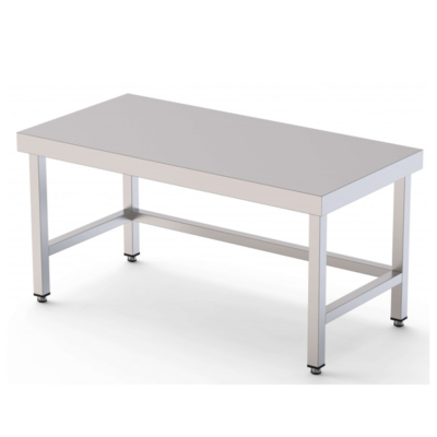 Mesa de Trabajo Acero Inoxidable Baja Central Sin Estante - Fondo 60 cm