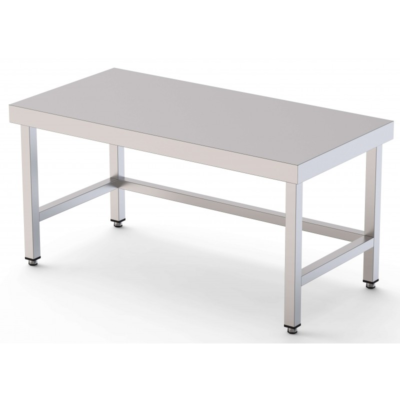 Mesa de Trabajo Acero Inoxidable Baja Central Sin Estante Fondo 70 cm