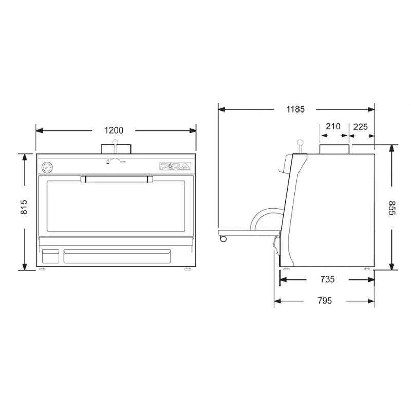 Pira Horno Brasa 120 Silver SD