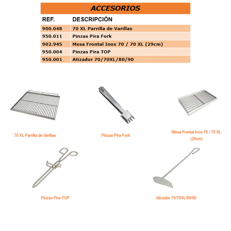 Pira Horno Brasa 70 XL Silver ED
