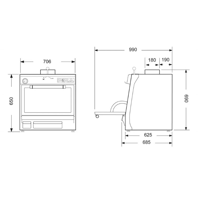 Pira Horno Brasa 70 XL Silver SD