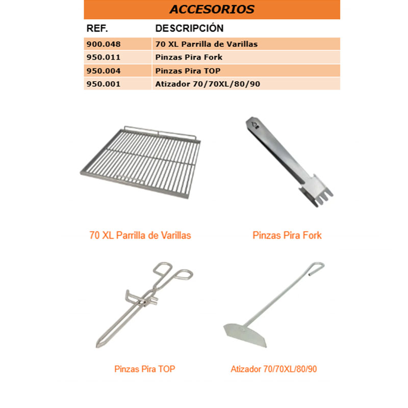 Pira Horno Brasa 70 XL Silver SD