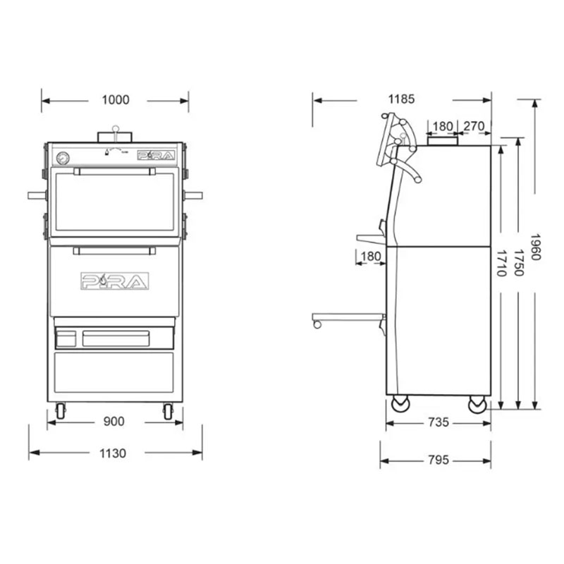 Pira Horno Brasa 90 D Lux