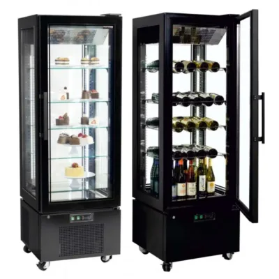 Vitrina Refrigerada Ventilada 4 Caras de Cristal - 364 Litros