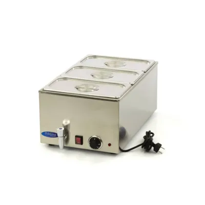 Baño María Eléctrico con Grifo - 3 Cubas