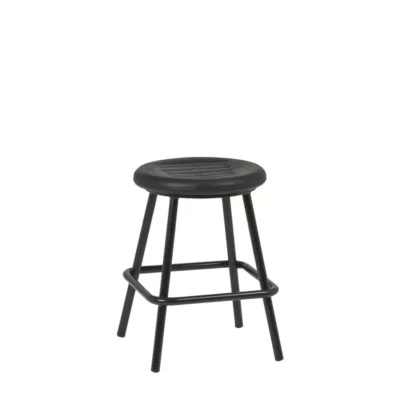 Banqueta Armazón Plastificado Negro con Asiento Espuma Integral