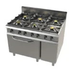Cocina a Gas con Mueble de 6 Fuegos
