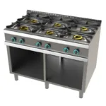 Cocina a Gas con Mueble de 6 Fuegos