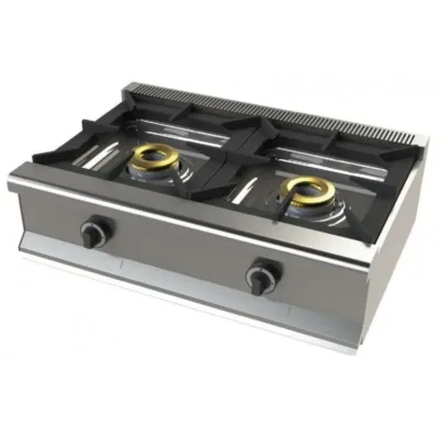 Cocina a Gas Sobremesa de 2 Fuegos 8+8 Kw