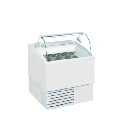 Vitrina para Helados Estática Cristal Curvo – 4 Bandejas