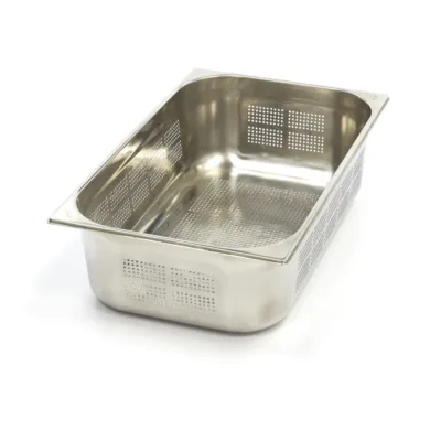 Contenedor Gastronorm - 1/1 GN - 15cm de Profundidad - Acero Inoxidable - Perforado