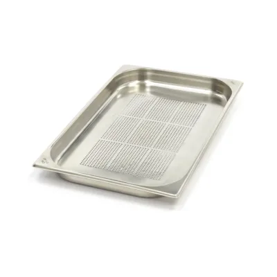 Contenedor Gastronorm - 1/1 GN - 4cm de Profundidad - Acero Inoxidable - Perforado