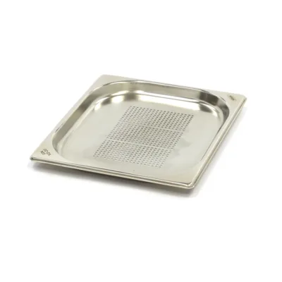 Contenedor Gastronorm - 1/2 GN - 2cm de Profundidad - Acero Inoxidable - Perforado