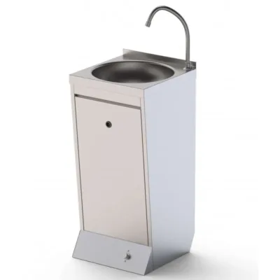 Lavamanos de Pie con Pulsador Automezclador Acero Inoxidable