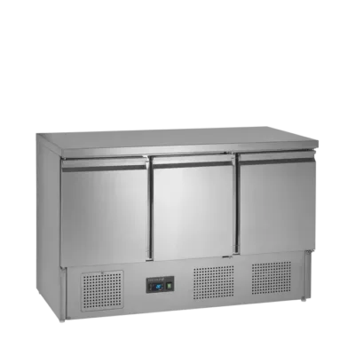Mesa Fría Saladette GN1/1 con 3 Puertas - 400 Litros