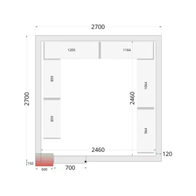 Paneles para cámara frigorífica con aislamiento de 120 mm