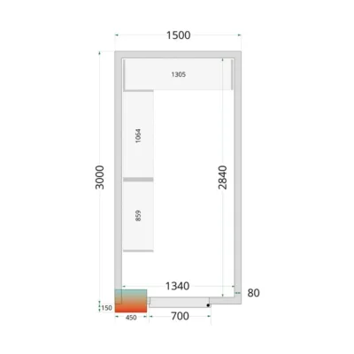Paneles para cámara frigorífica con aislamiento de 80 mm