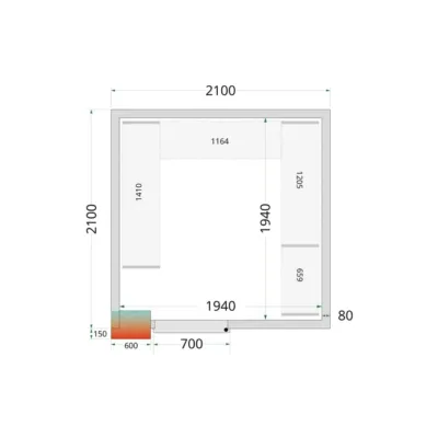 Paneles para cámara frigorífica con aislamiento de 80 mm