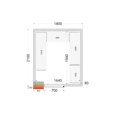 Paneles para cámara frigorífica con aislamiento de 80 mm