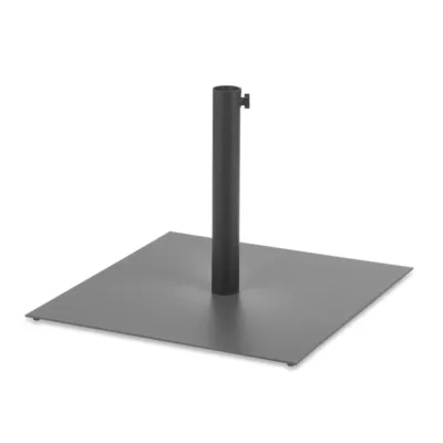 Soporte Parasol Tubo de Acero Plasticado Negro