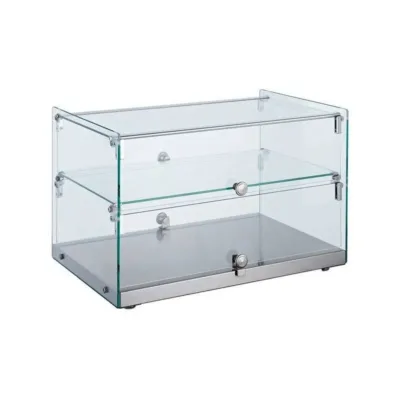 Vitrina Neutra Expositora 2 Pisos con Base Inoxidable