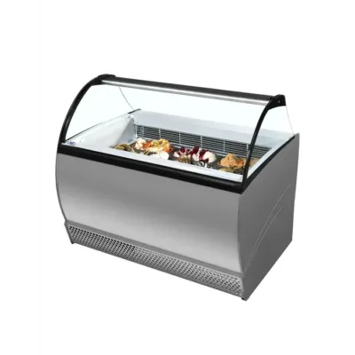 Vitrina para Helados con Cristal Curvo - 10 Bandejas