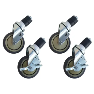 4 Ruedas - 2 con frenos - 4 pulgadas / 10,2 cm