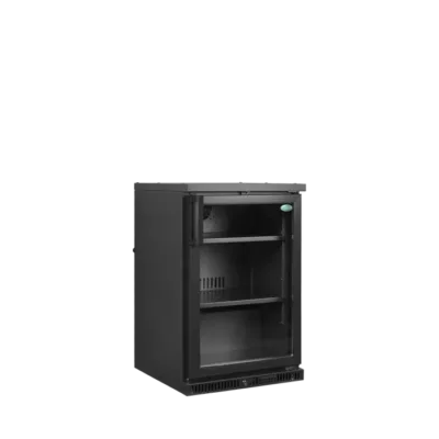 Espacioso refrigerador backbar con puerta de cristal con bisagra a la derecha