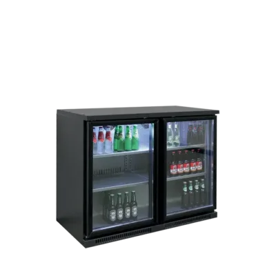 Espacioso refrigerador backbar con puertas de cristal