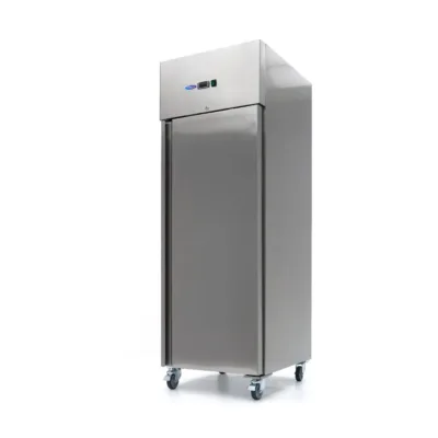 Frigorífico - 600L - 3 Estantes Ajustables (2/1 GN) - Acero Inoxidable - sobre Ruedas