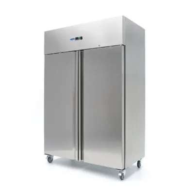 Frigorífico - 800L - 6 Estantes Regulables - Acero Inoxidable - sobre Ruedas