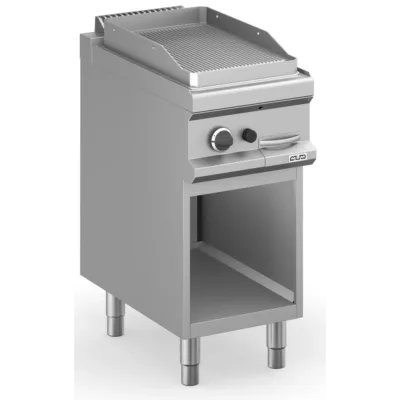 Frytop a gas 40 cm Placa Ranurada Acero Rectificado con Mueble MFTG74AR MAGISTRA PLUS 700