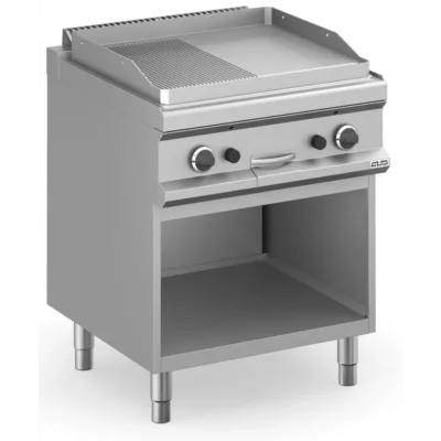 Frytop a gas 70 cm Placa Lisa -  Ranurada Acero Rectificado con Mueble MFTG77ALR  MAGISTRA PLUS 700