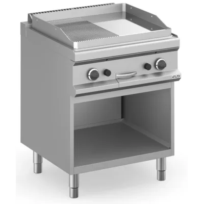 Frytop a gas 70 cm Placa Lisa -  Ranurada Cromo Duro con Mueble MFTG77ALRC  MAGISTRA PLUS 700