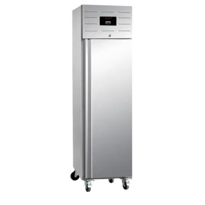 Refrigerador estrecho en acero inoxidable para entornos gastronómicos