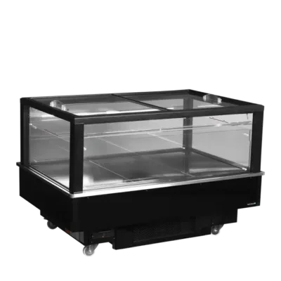 Versátil refrigerador/congelador negro para la venta por impulso