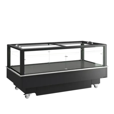 Versátil refrigerador/congelador negro para la venta por impulso