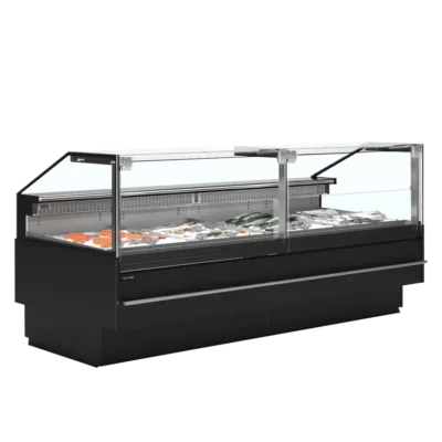 Vitrina refrigerada premium para pescado fresco