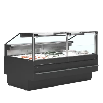 Vitrina refrigerada premium para pescado fresco