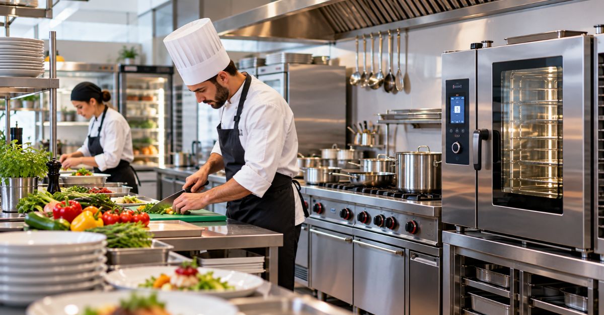 Maquinaria de cocina para trabajar con eficiencia